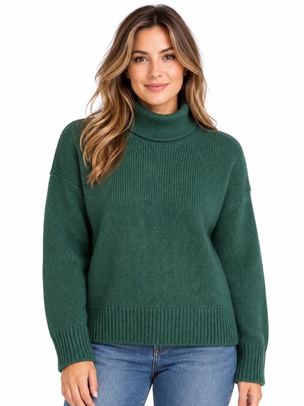Joe Fresh Forest Green Knit Sweater Size Medium